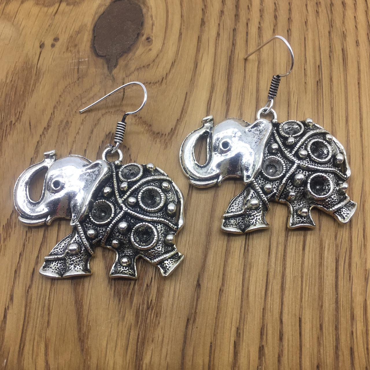 image for Elephant Animal Stylish Party Wear Dangle Drop Earring