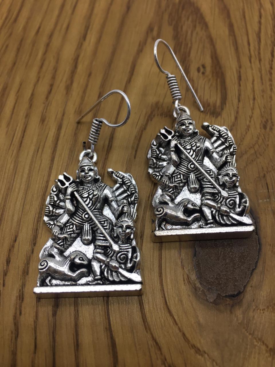image for Antique Oxidised German Silver plated Earring