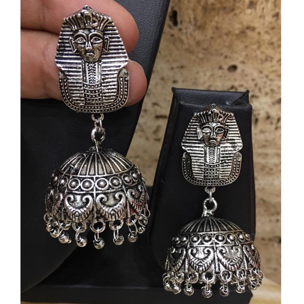 image for Oxidised Silver Tribal Tibetan Egyptian Earrings