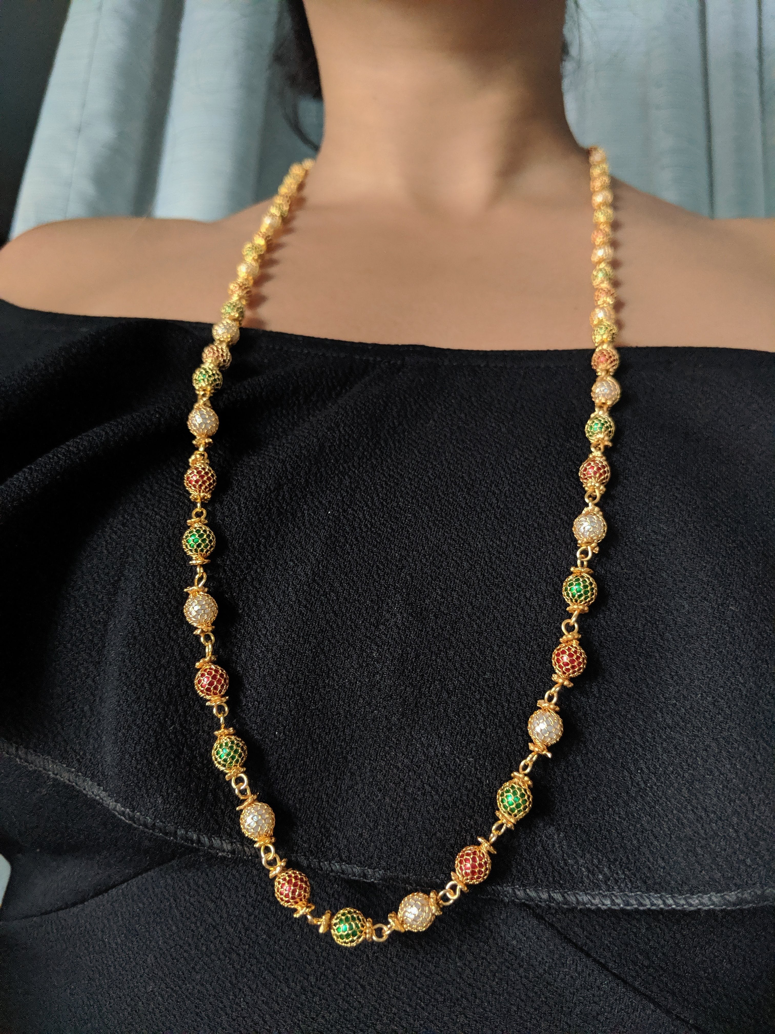 image for Multi-Color with White Pearl Necklace