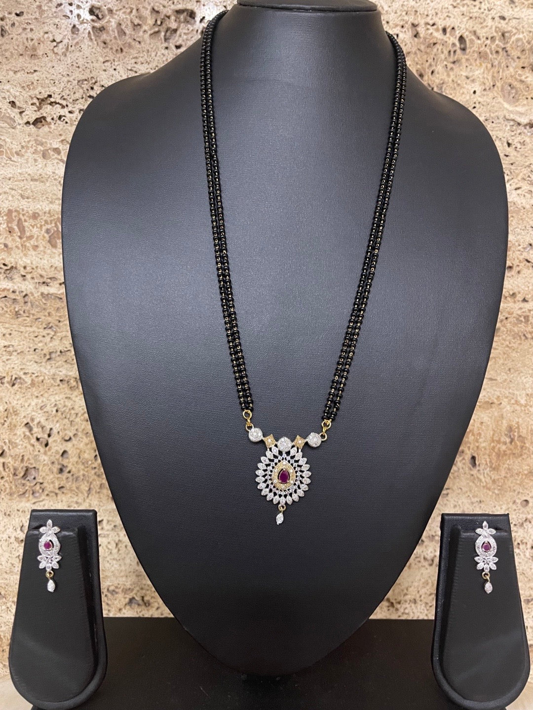 diamond short mangalsutra