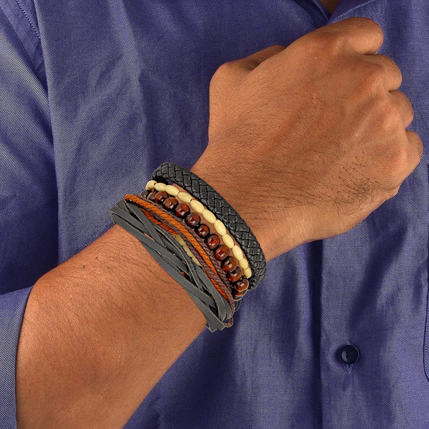 image for (Set Of 5) Mens Bracelets Designs