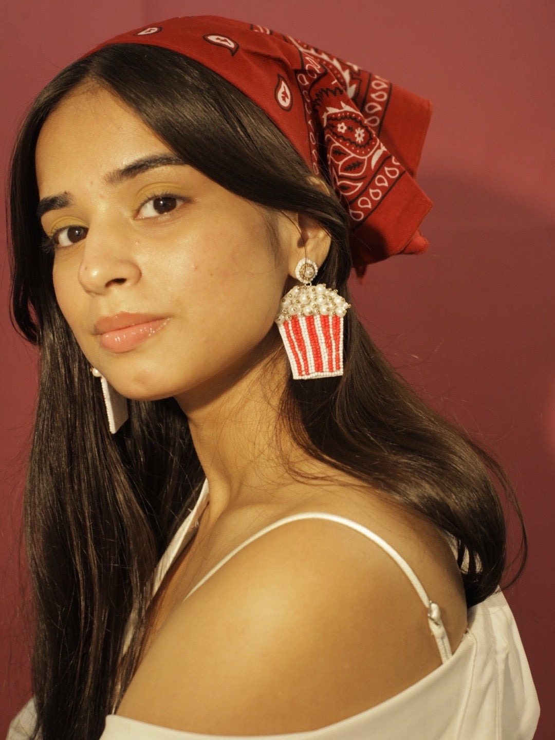 image for Colourful Beaded Popcorn Earrings