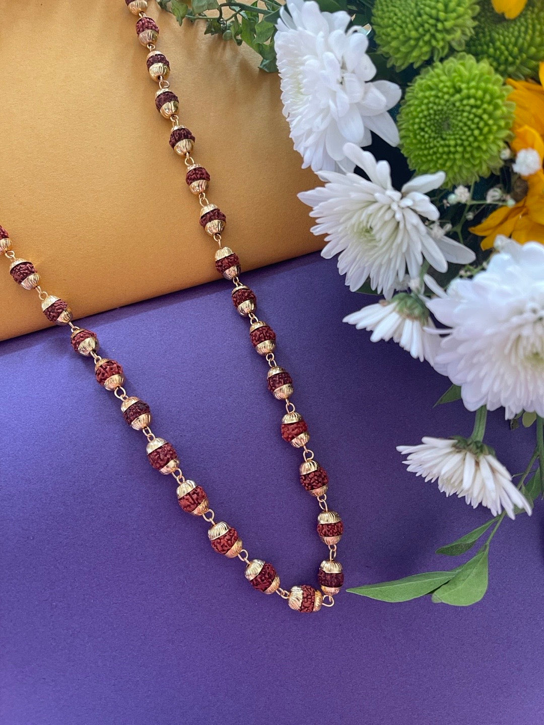 image for Gold Plated Rudraksha Mala