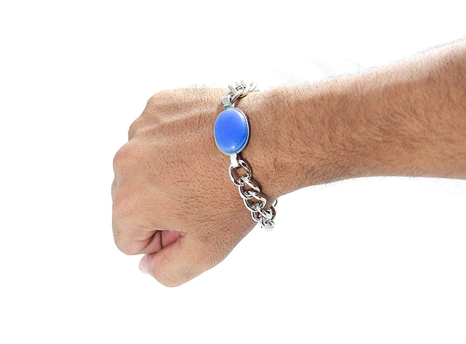 image for Turquoise Silver Brass Rakhi Salman Khan Bracelet