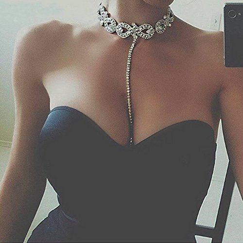 image for Vintage Style Rhinestone Collar Chain Choker Pendant Necklaces