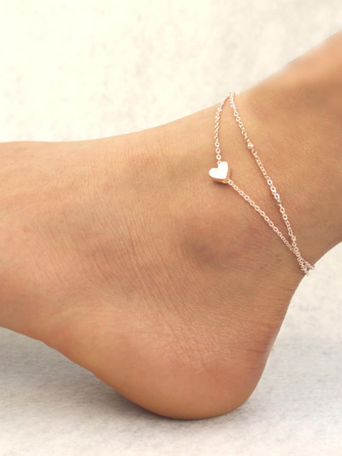 image for Love Heart Shape Ankle Bracelet