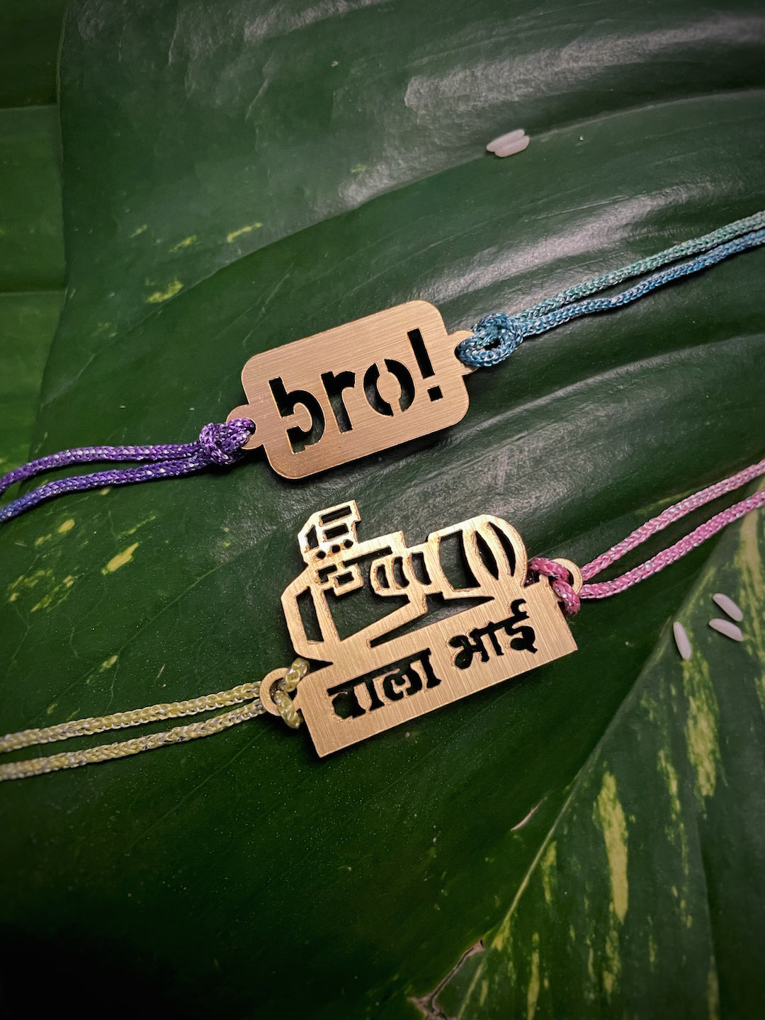 image for (COMBO of 2) Fancy Rakhi Designs with Slogan Camera Wala Bhai/Bro! Multicoloured Mauli Raksha Bandhan