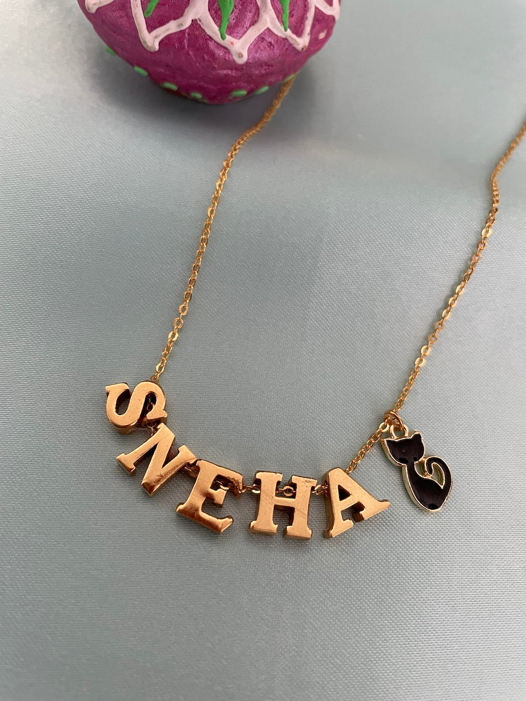 image for Cute Cat Custom Name Chain