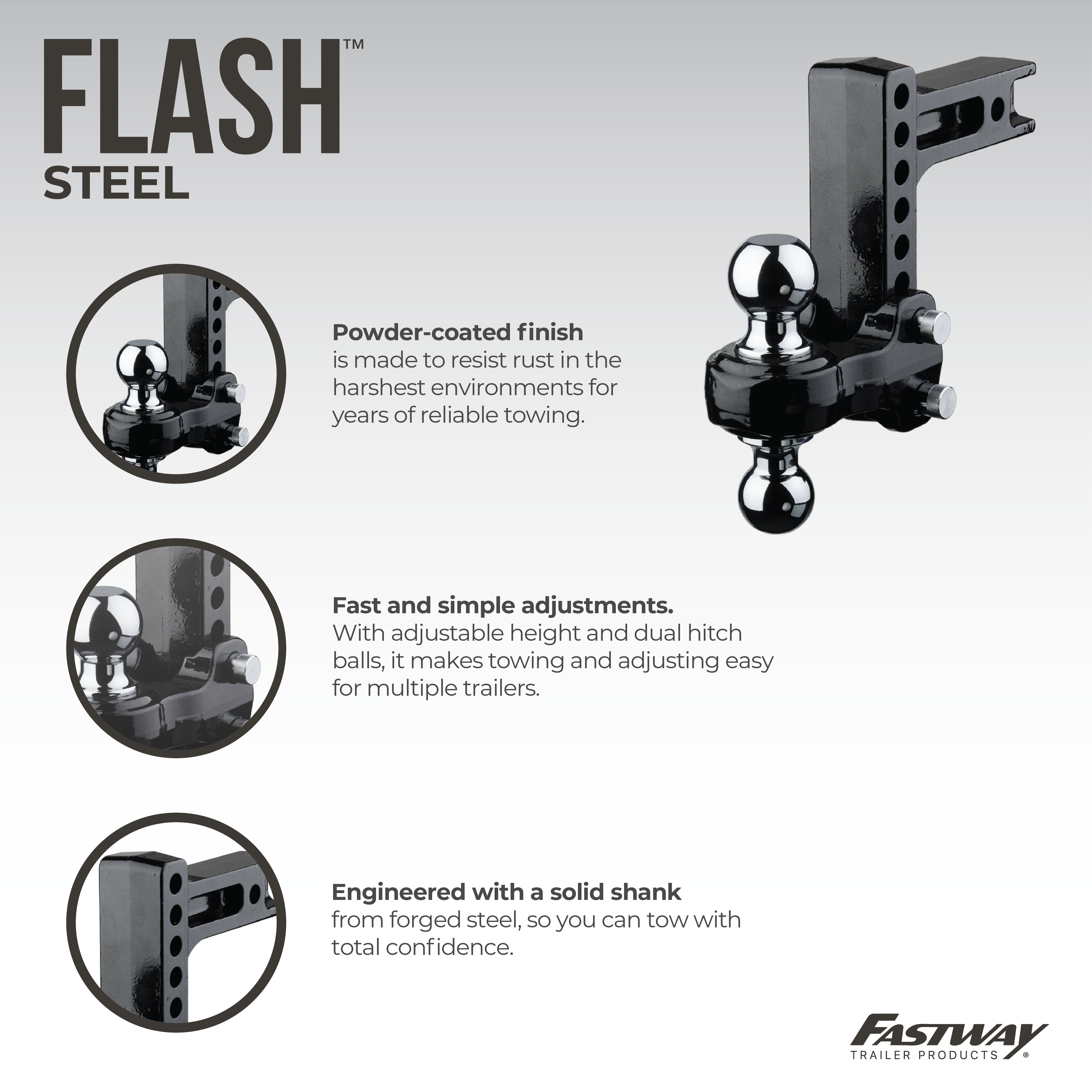 FLASH™ SCALE Ball Mount, Built-in Scale Hitch