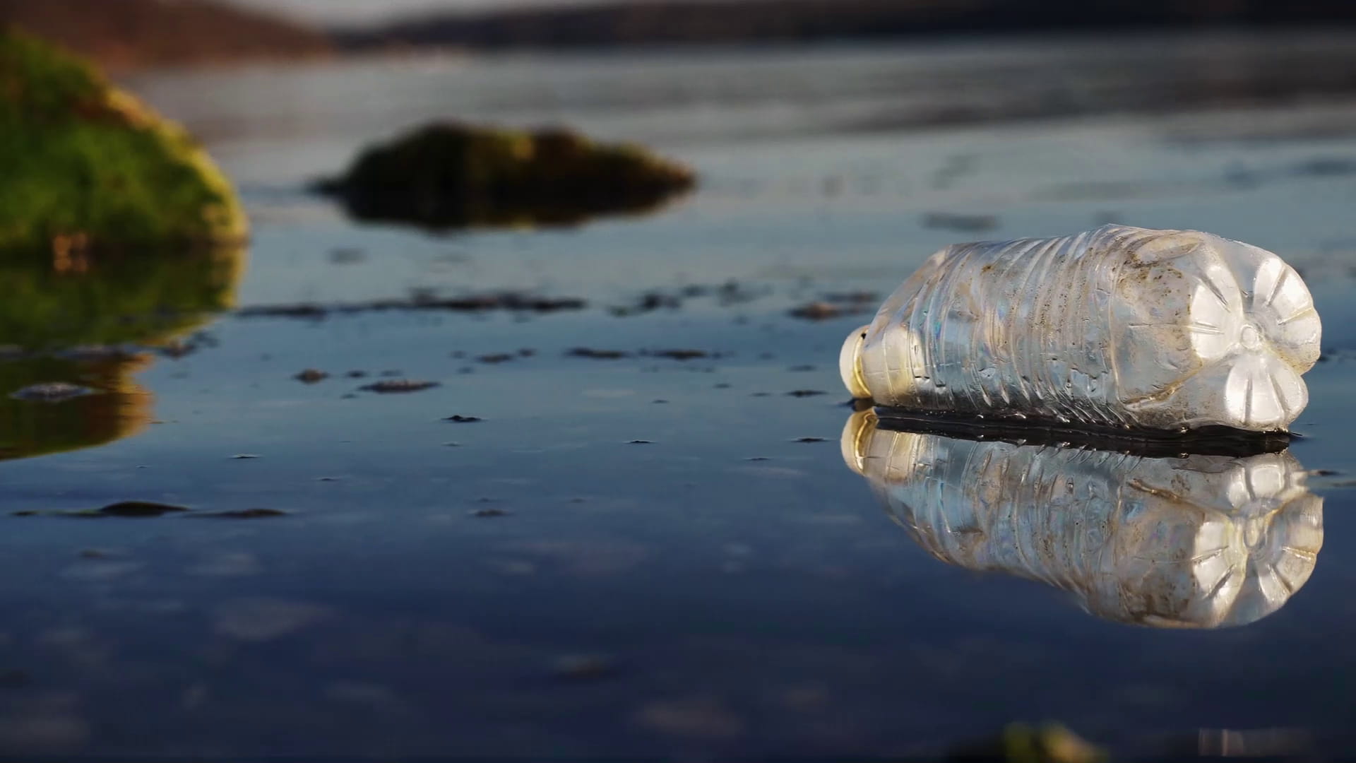 Plastic waste at the beach