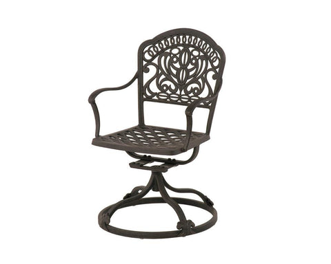 Tuscany Cast Aluminum Swivel Dining Chair Outdoor Furniture