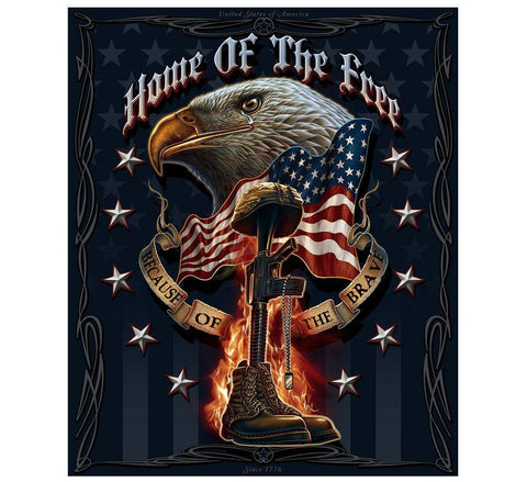 Throw Blanket Patriotic Gifts USA Flag Military Soldier Firefighter Police Veterans