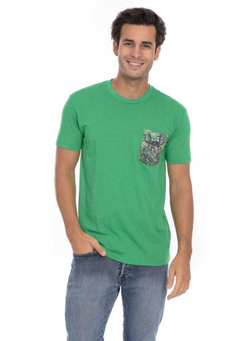 Irish To The Bone Pride Skull Soft T-Shirt Tee Printed Pocket Green