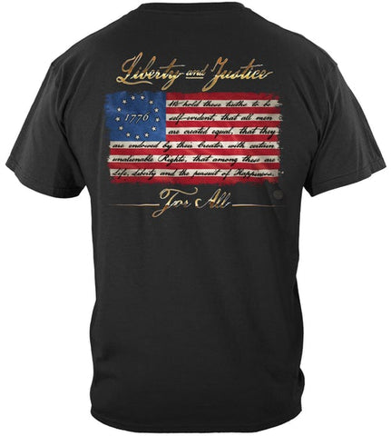 Patriotic 1776 Betsy Ross flag Liberty and Justice For All Premium T-Shirt