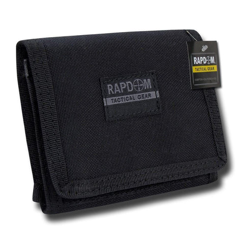 RAPDOM Men's Tri-Fold Wallet Non Stick Id Window 18 Compartment/Pocket