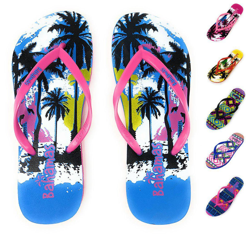 Bahamas Womens Flip Flops Premium Comfort Thong Sandals Slippers Beach ...