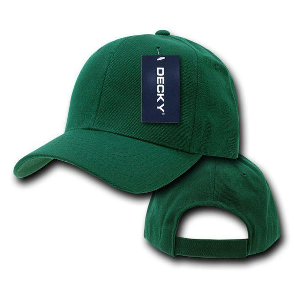 Decky Deluxe Polo Dad Baseball Hats Caps Hook Loop Closure Solid Two T ...