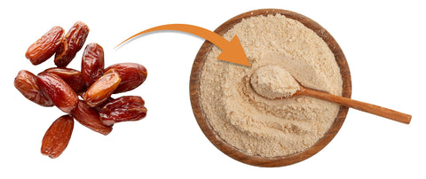 Date fruit turns into date sugar