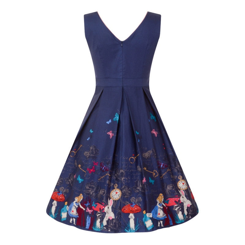 alice in wonderland swing dress