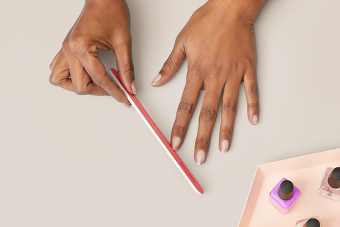 Nail file at home manicure