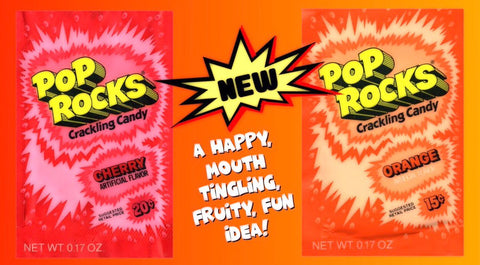 Pop Rocks Retro Logo (Red & Orange)