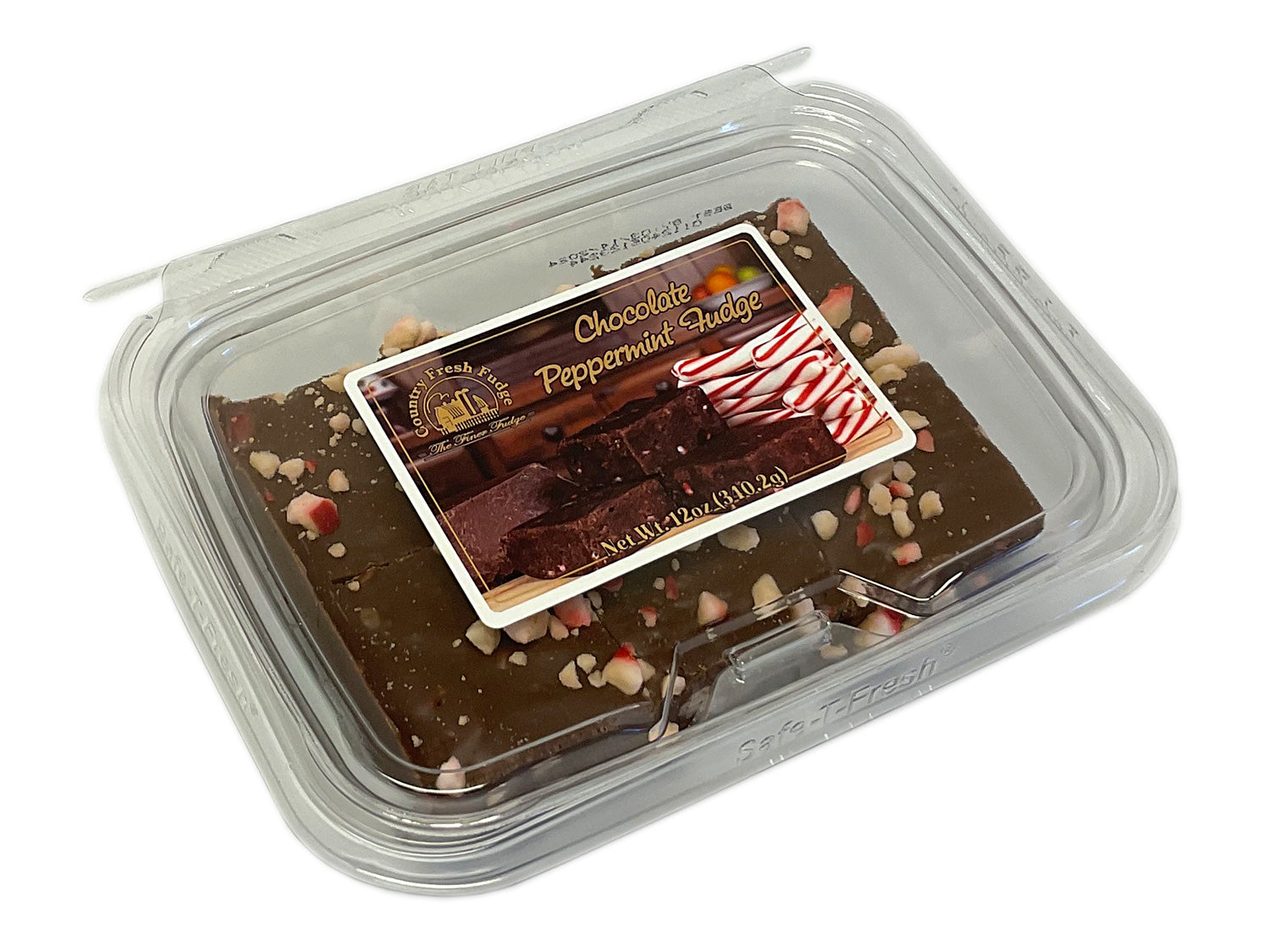 Chocolate Peppermint Fudge - 12 oz