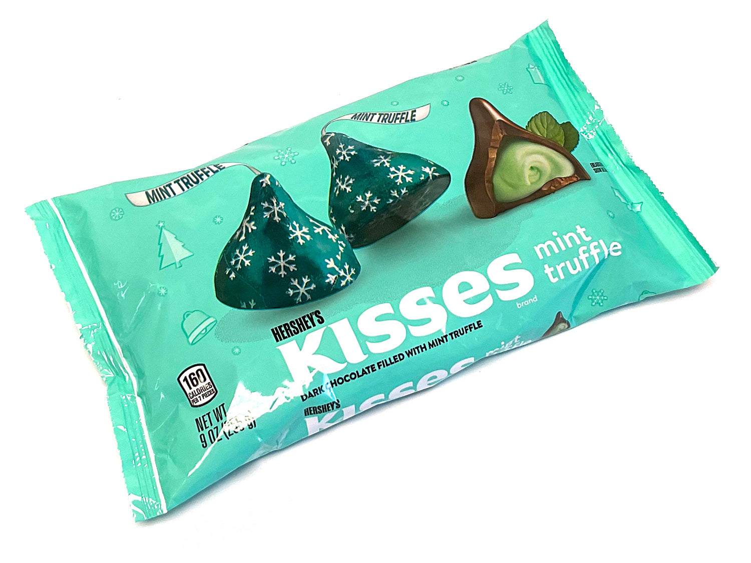 Hershey's Kisses - Dark Chocolate Mint Truffle - 9 oz bag