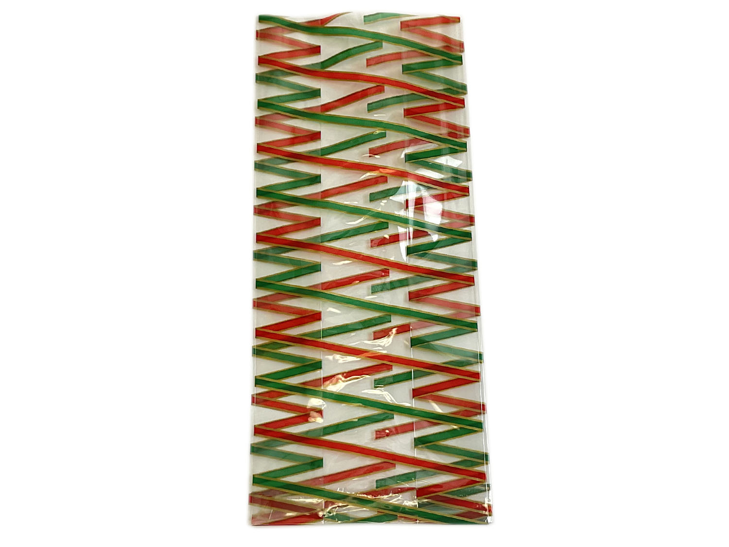 Party Favor Bags - Red Green & Gold Stripes