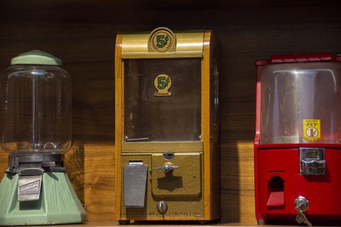 Empty Gum Ball Machines Vintage