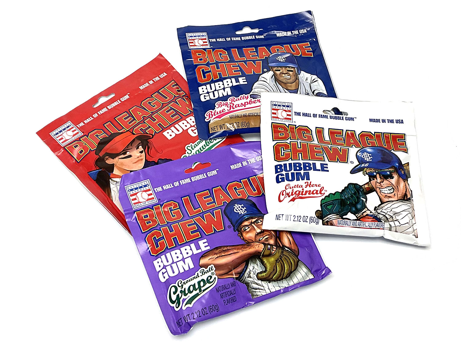 Big League Chew Assortment - 2.1 oz pouch - box of 12