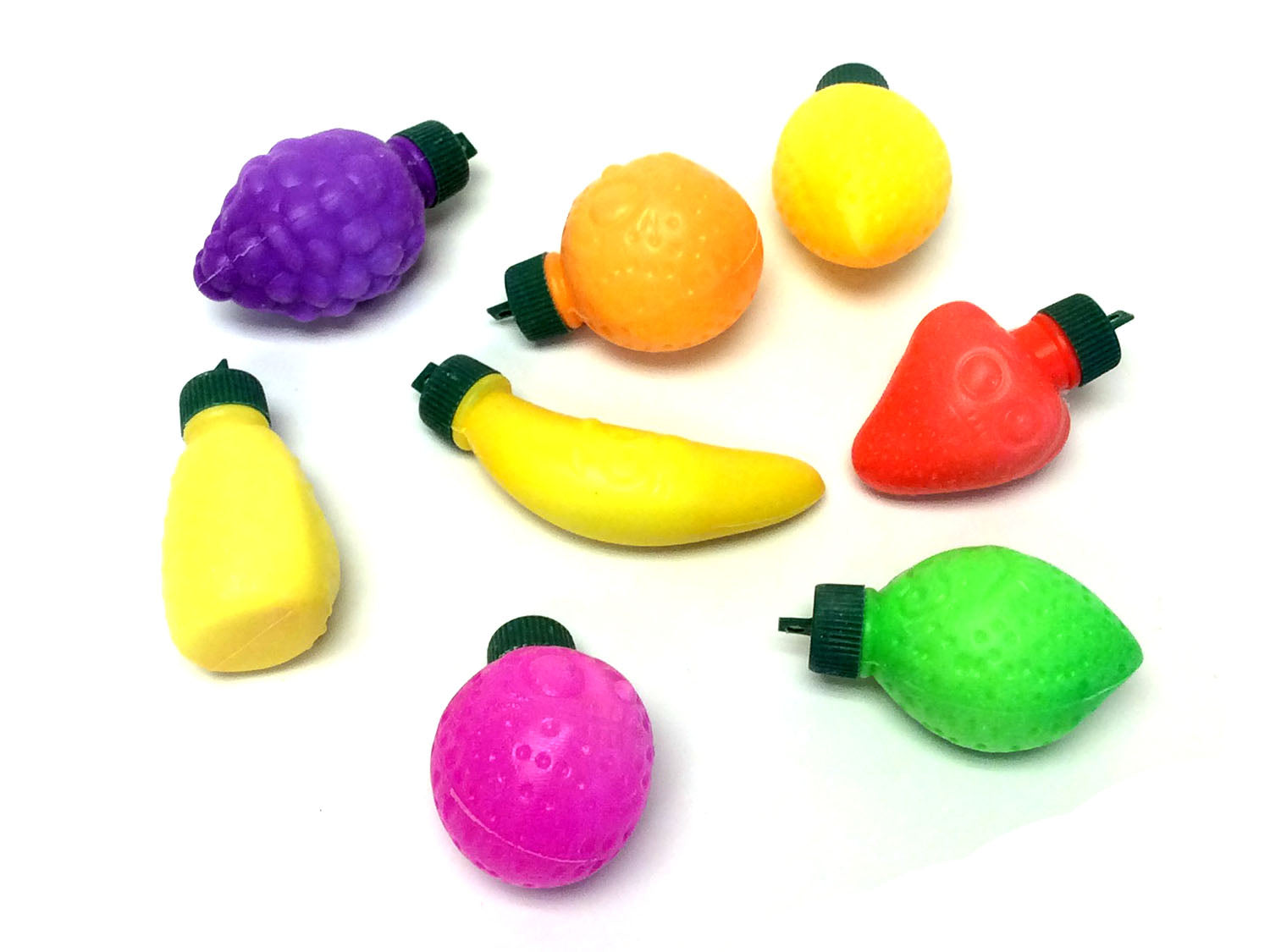 Candy Powder-Filled Plastic Fruits - 72 piece bag