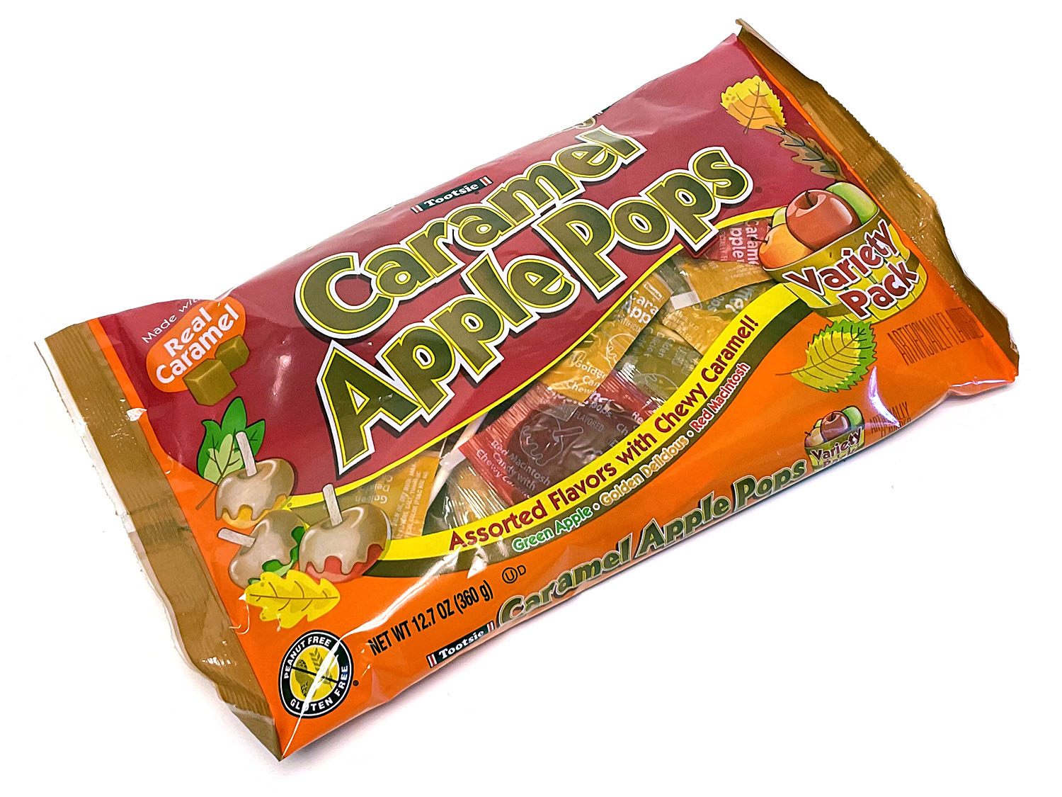 Tootsie Caramel Apple Pops - Assorted Flavors - 12.7 oz Bag
