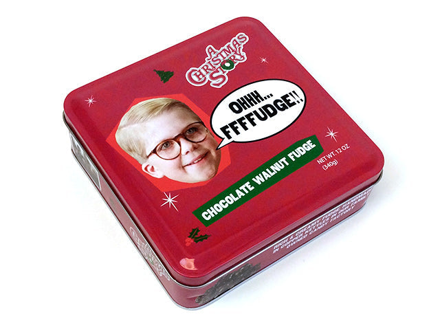 Christmas Story Fudge - 12 oz tin - Chocolate Walnut