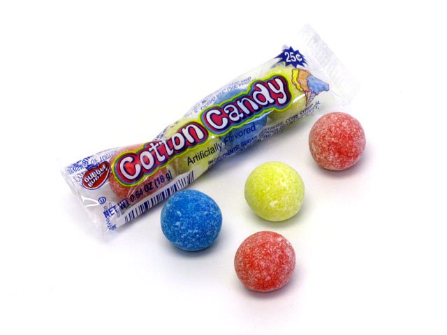 Dubble Bubble Cotton Candy Gumballs - 4-piece tube