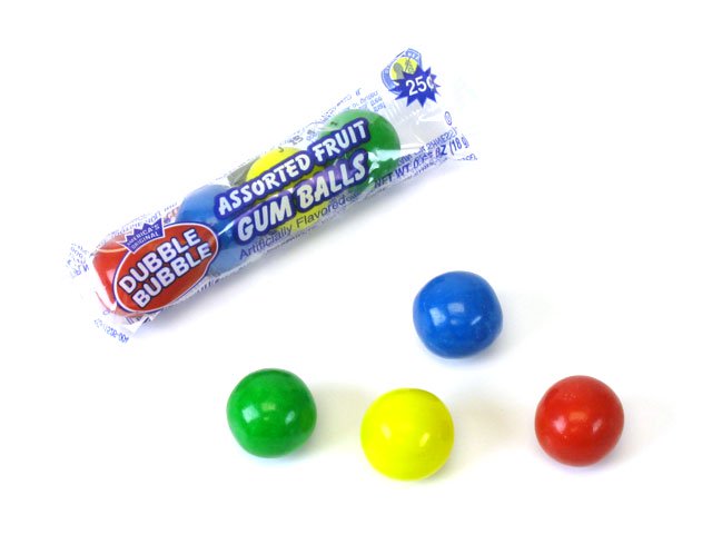 Dubble Bubble Large Gumballs Assorted 4-piece tube