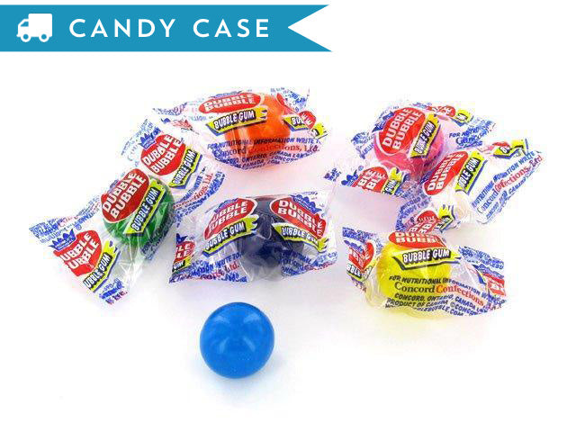 Dubble Bubble Wrapped Gum Balls - bulk 10 lb case (800 ct)