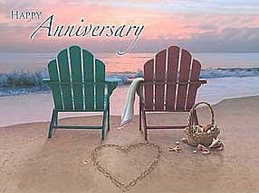 Happy Anniversary Card - Ebb and Flow
