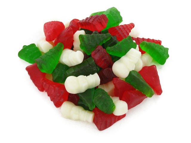 Gummi Christmas Trees & Snowmen - bulk 2 lb bag