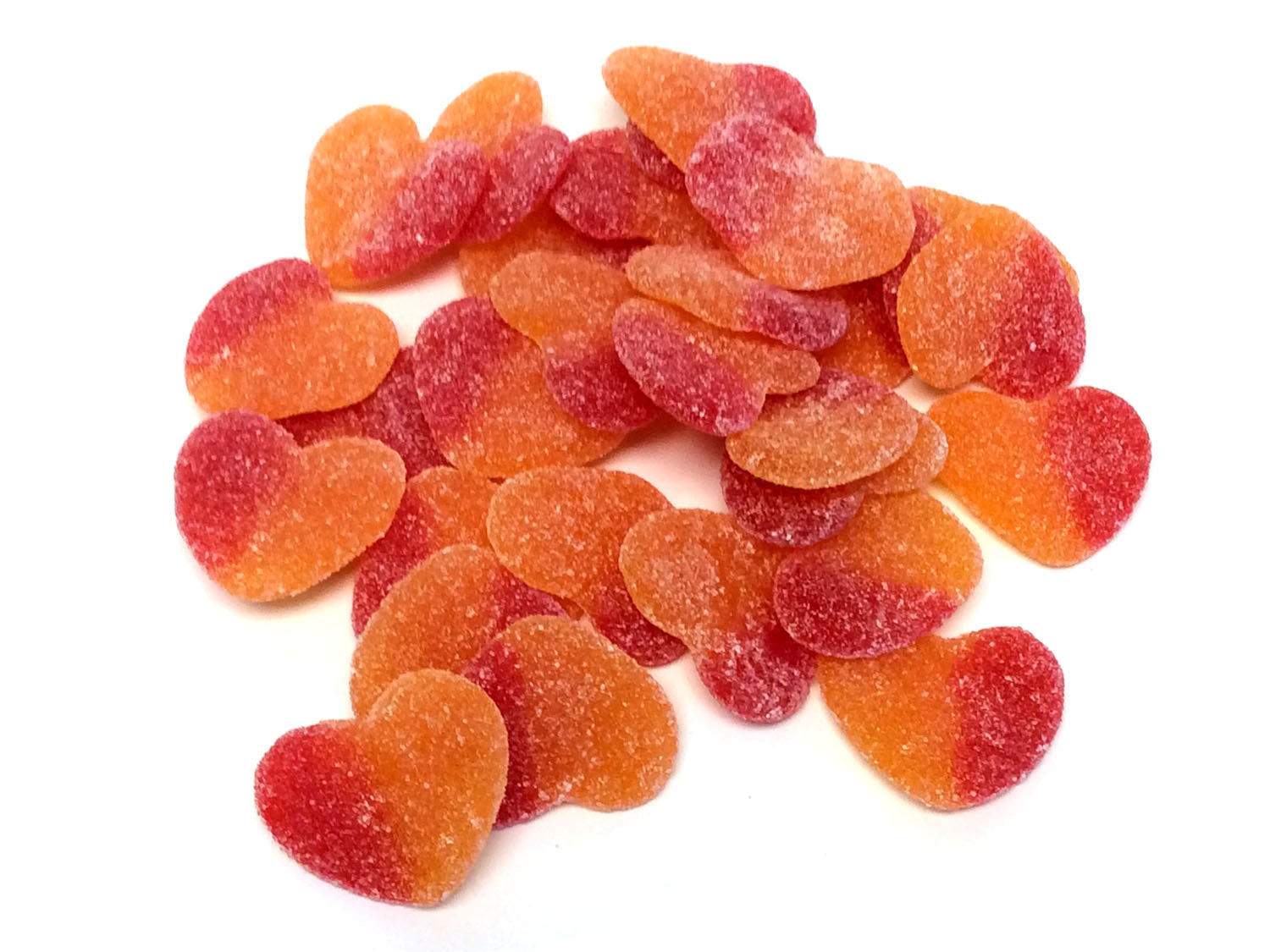 Gummi Peach Hearts - bulk 2 lb bag (150 ct)