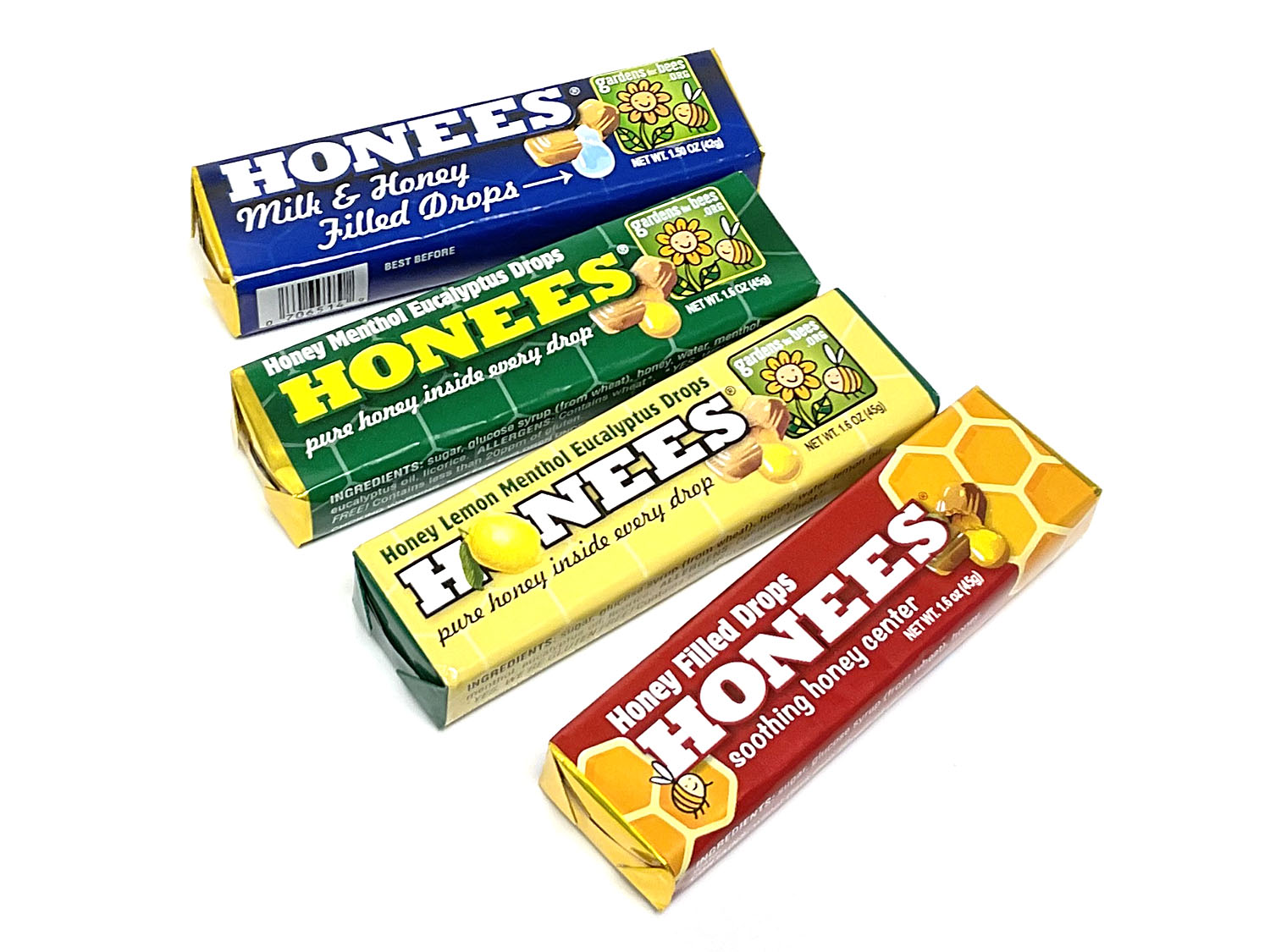 Honees Drops - Assorted Flavors - 1.6 oz pkg - box of 24