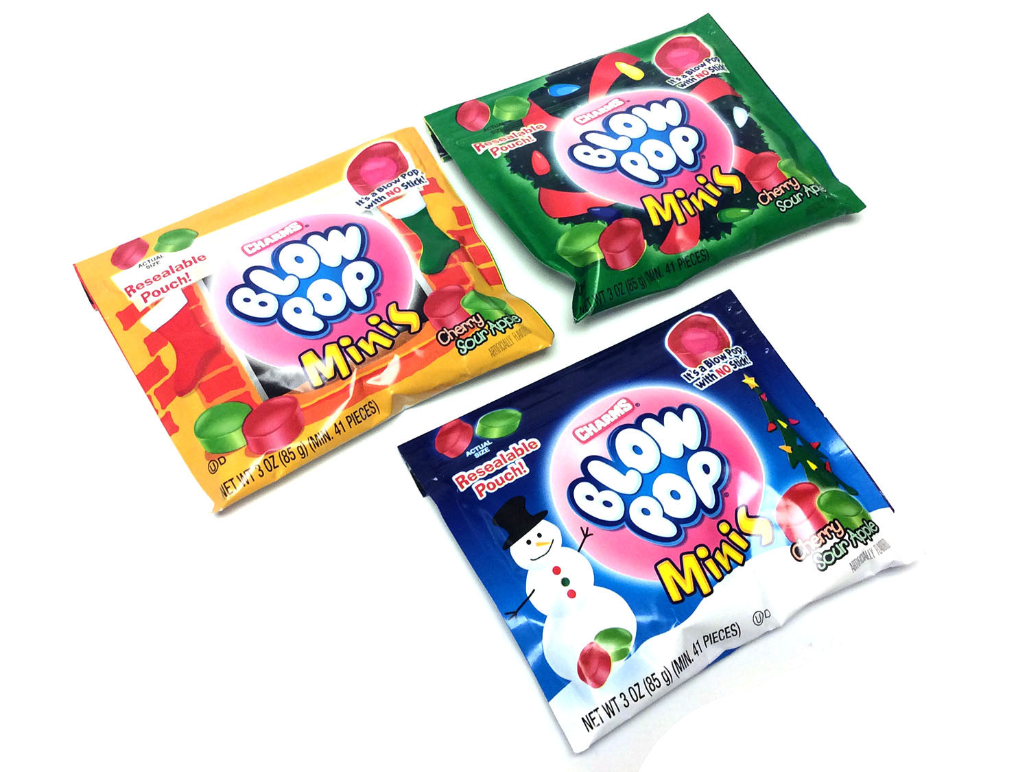 Blow Pops - Christmas Minis - 3 oz resealable bag