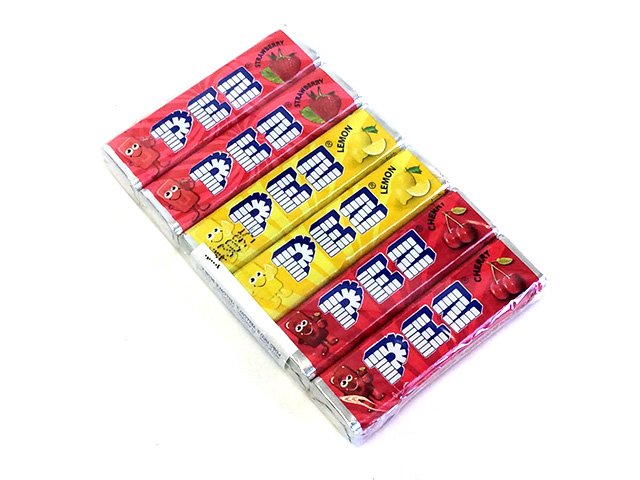 Pez Refill - assorted fruit candy - 6-pack