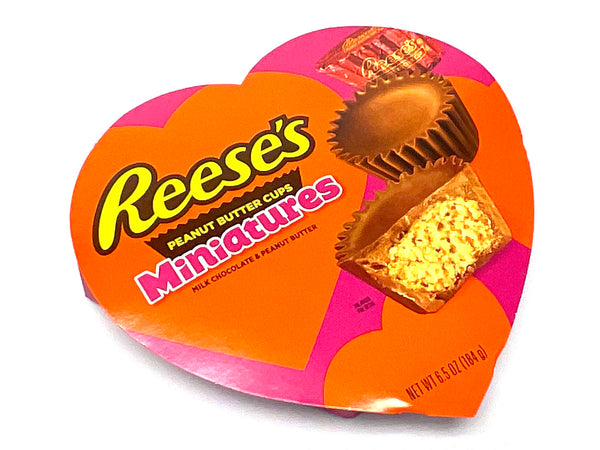 REESE'S Valentine's Milk Chocolate Miniatures Peanut Butter Cups, 6.5 oz box