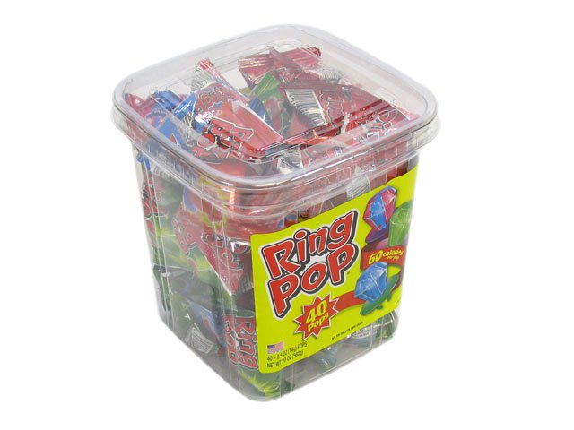 Ring Pops - Plastic Tub of 40