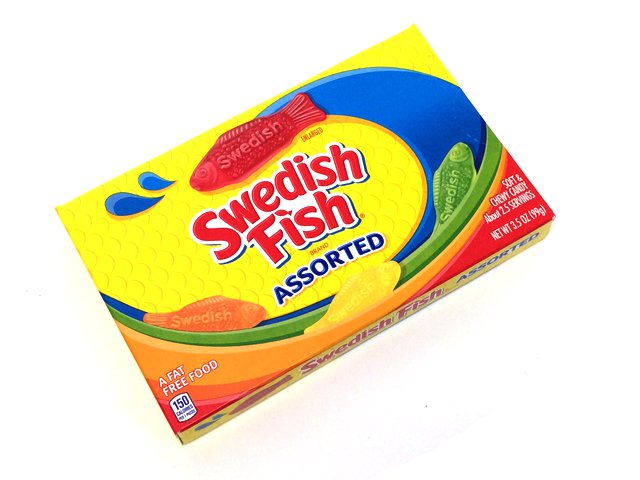 Swedish Fish - assorted flavors - 3.5 oz theater box