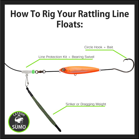  Catfish Rattling Line Float Lure for Catfishing, Demon Dragon  Style Peg for Santee Rig Fishing, 4 inch (3-Pack, Green Sunfish, Blue  Crappie, Purple Shiner) : Sports & Outdoors