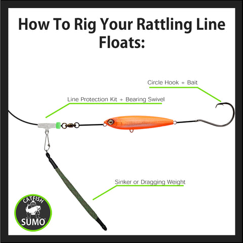 Catfish Sumo Catfish Rattling Line Float Lure for Catfishing