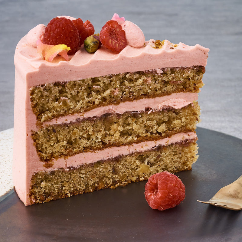 Raspberry Pistachio Cake - All Things Delicious