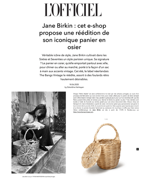 ORIGINAL BIRKIN BASKET Jane Birkin Bagjane Birkin Korb 